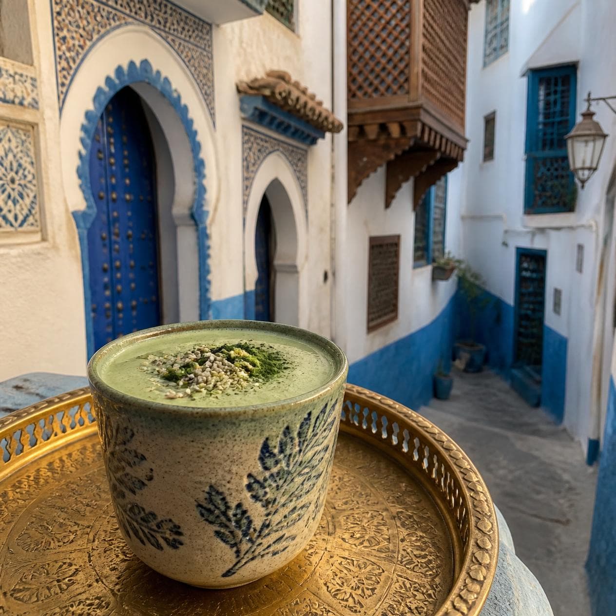 Zucchini-Hemp Spirulina Smoothie, Tetouan