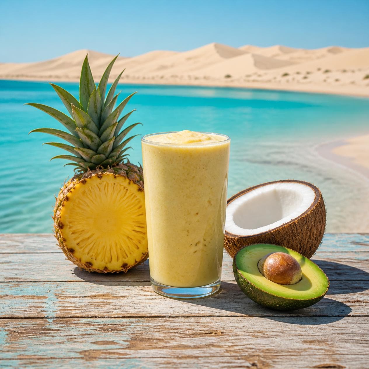 Smoothie vert tropical, Dakhla