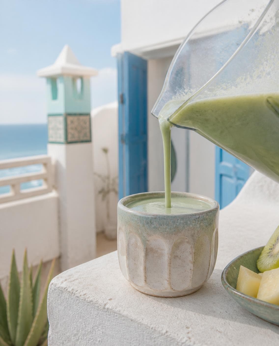 Smoothie vert tropical, Sidi Ifni