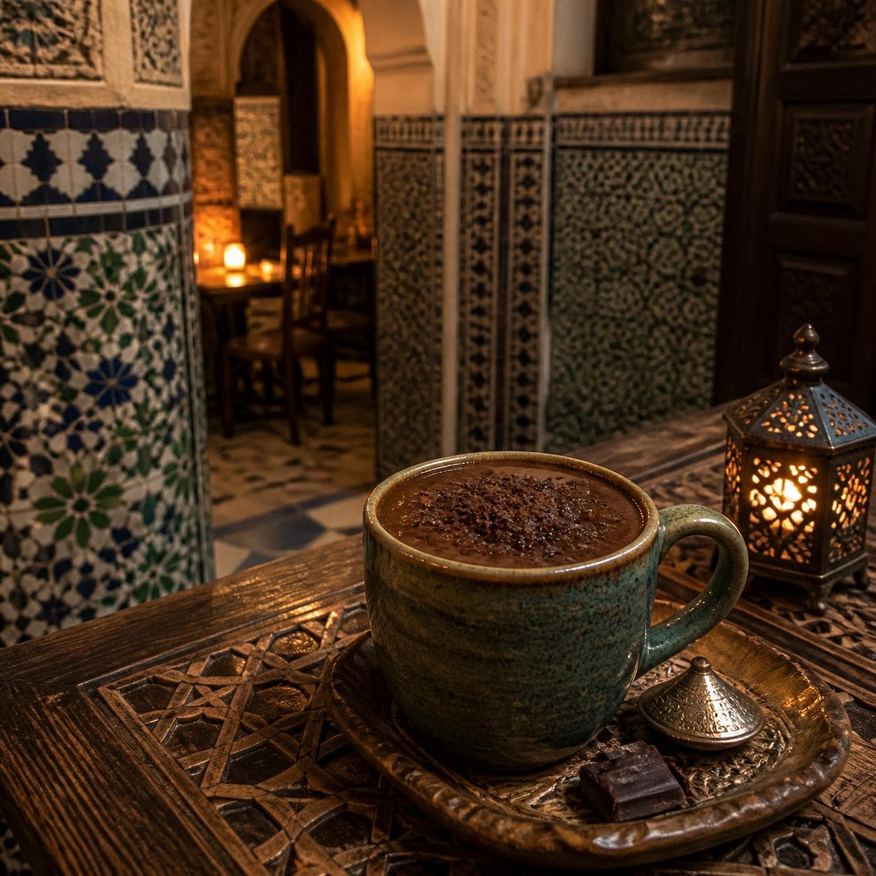 Creamy Chocolate Spirulina Smoothie, Fes