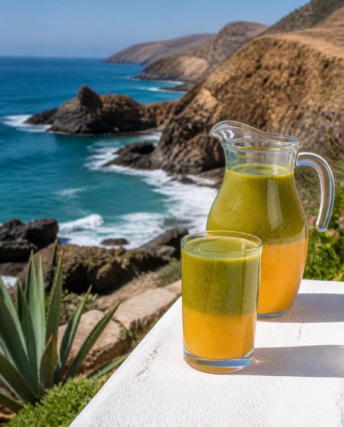 Mango-Pineapple-Orange Spirulina Smoothie, Mirleft